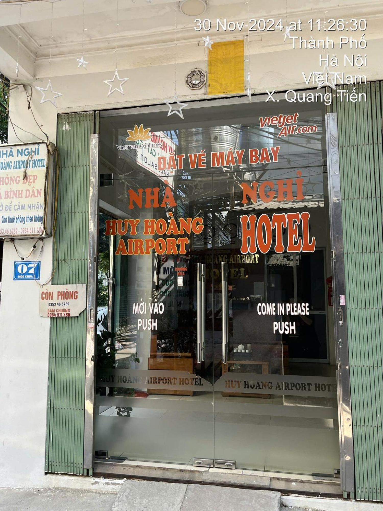 Bed and Breakfast Huy Hoang Airport Hanoj Exteriér fotografie